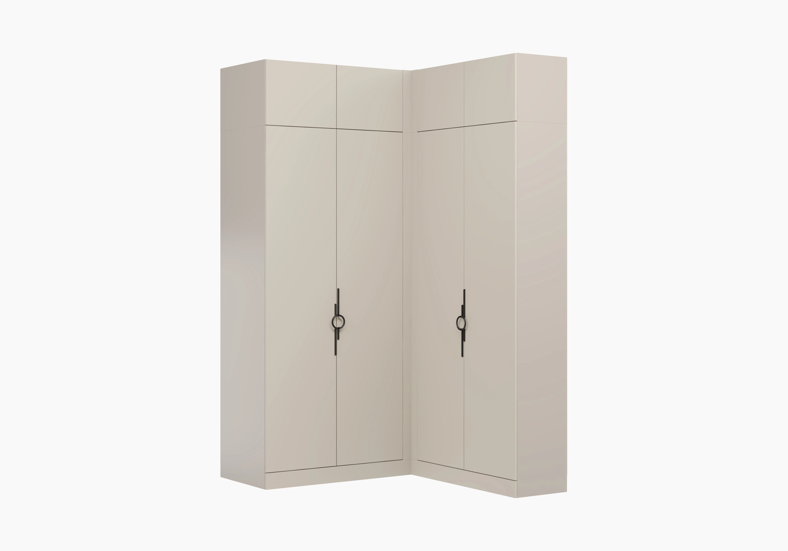 Распашной шкаф угловой Элавия-2-400 Премиум с антресолью