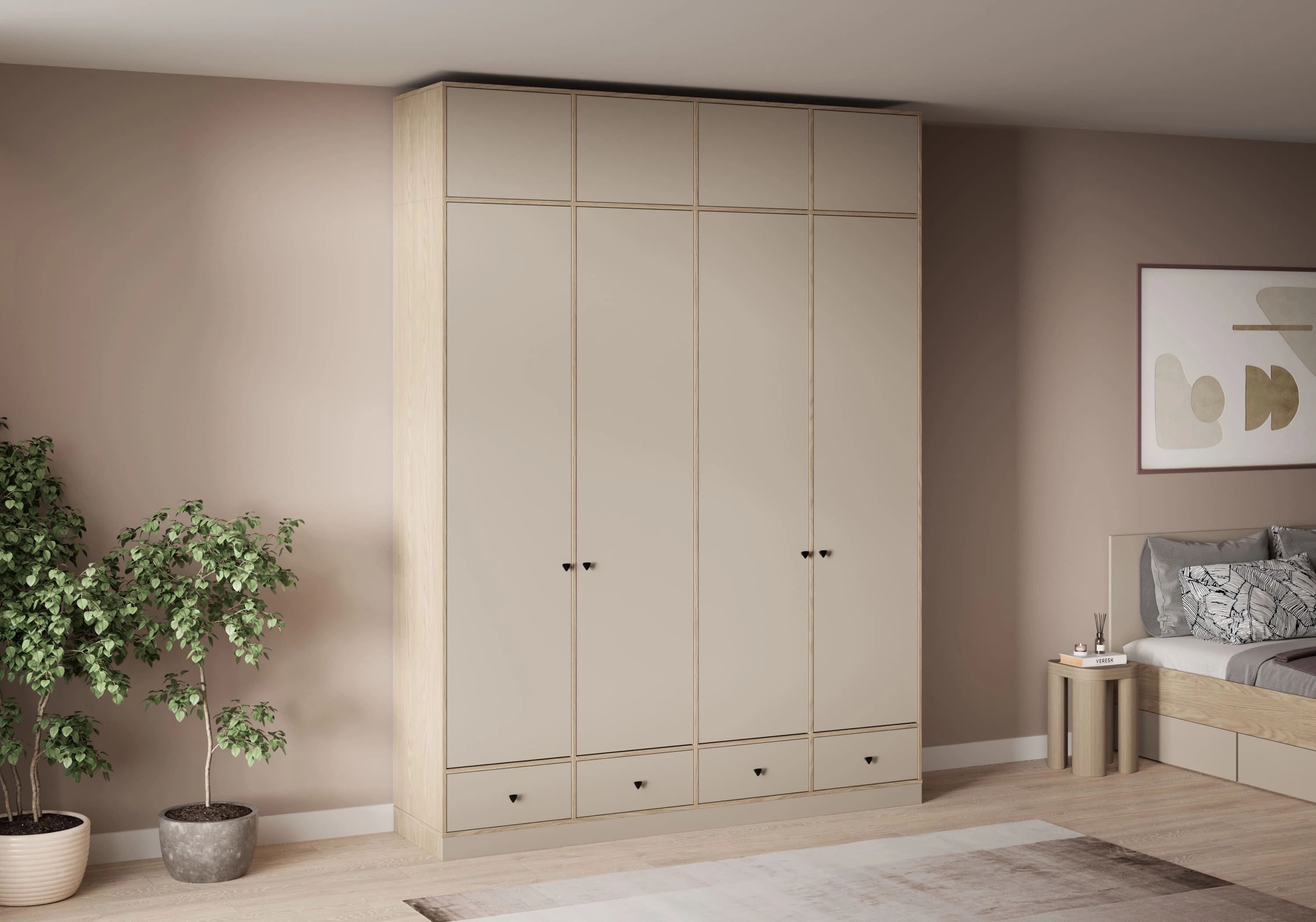 Распашной шкаф Виггинс-4.1 с антресолью