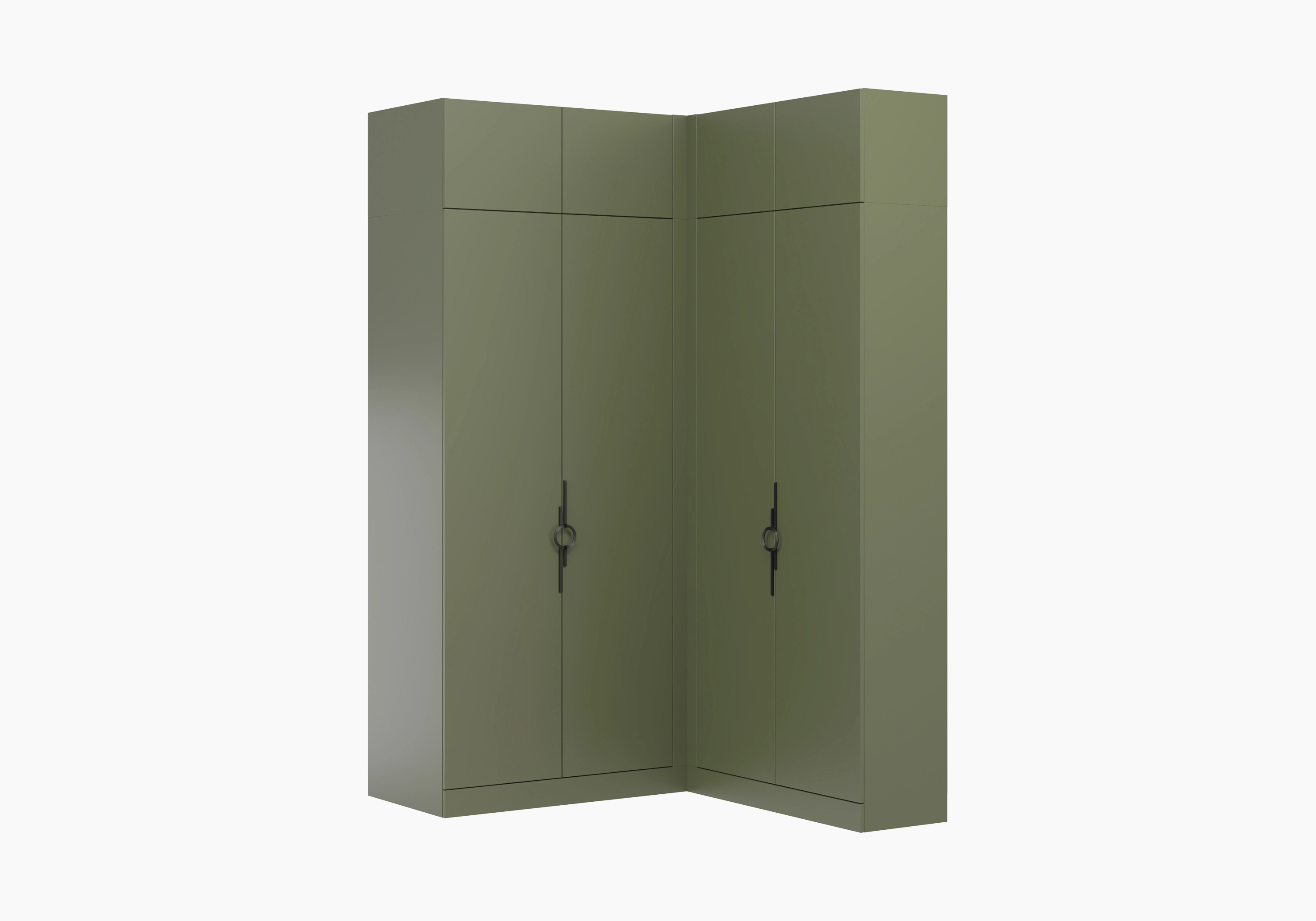 Распашной шкаф угловой Элавия-2-400 с антресолью