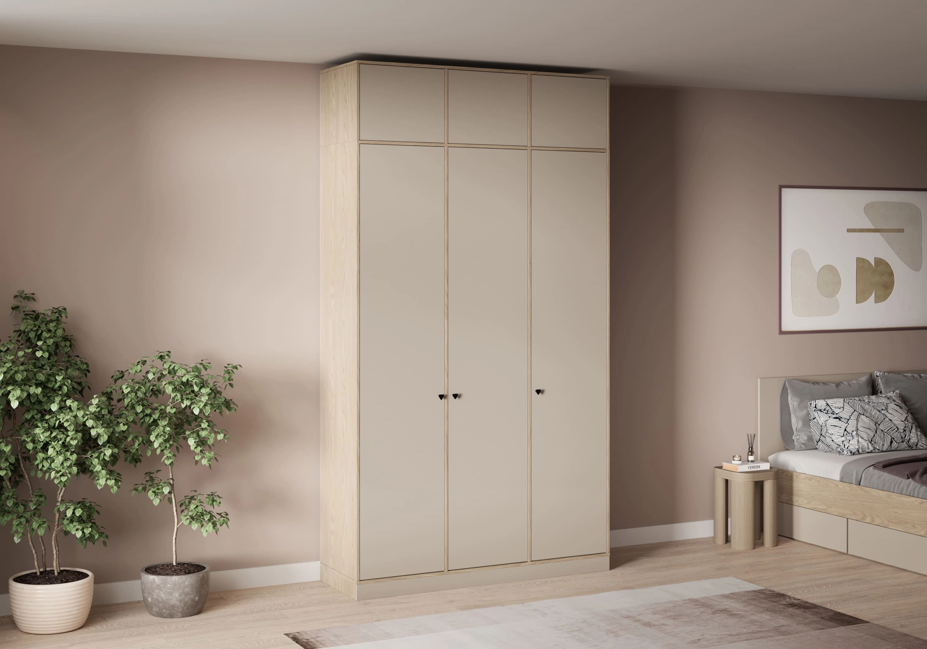 Распашной шкаф Виггинс-3 с антресолью