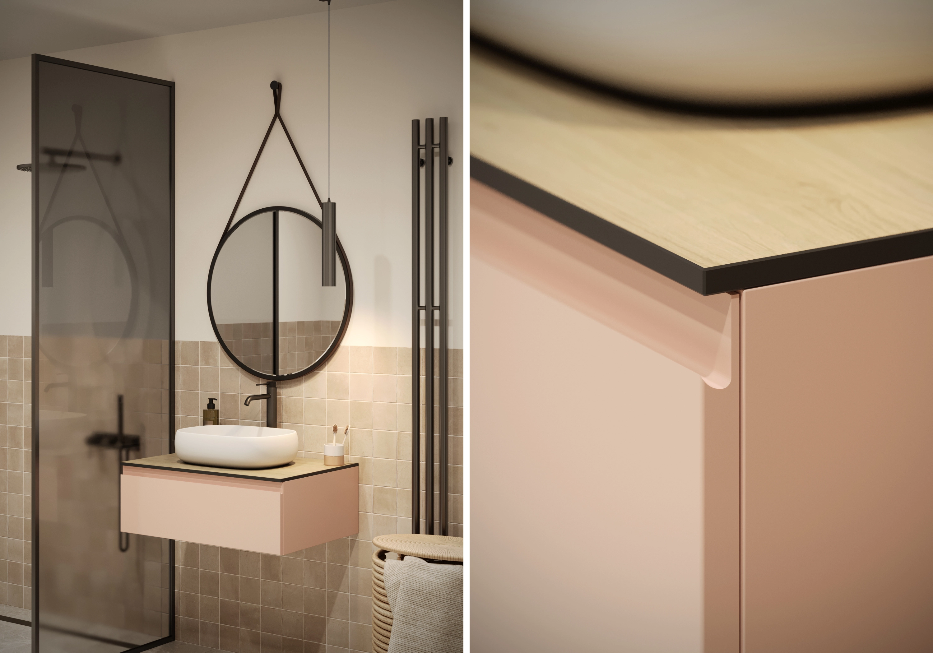 Подвесная тумба в ванную комнату Пьоджа-2