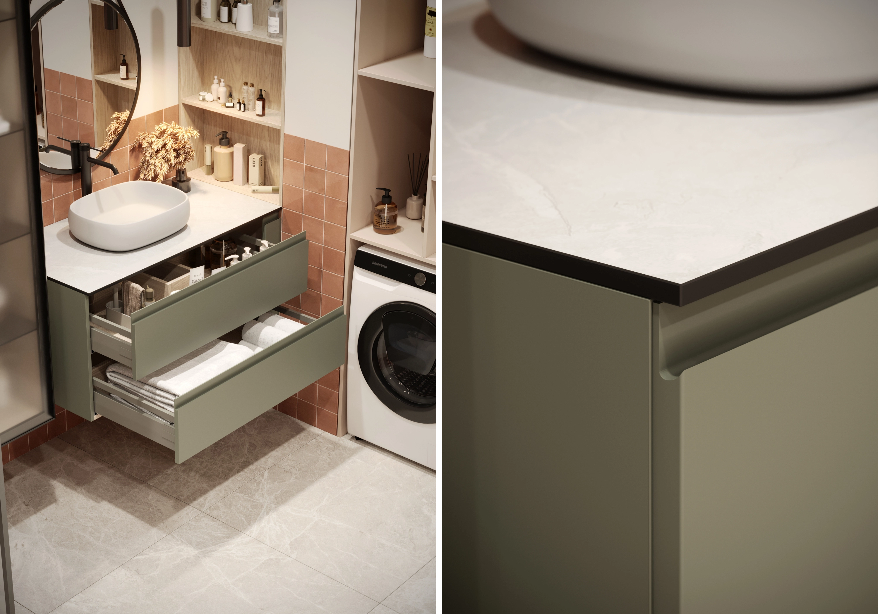 Комплект мебели в ванную комнату Пьоджа-4